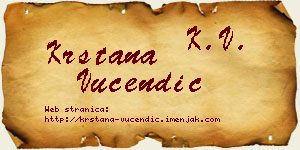 Krstana Vučendić vizit kartica